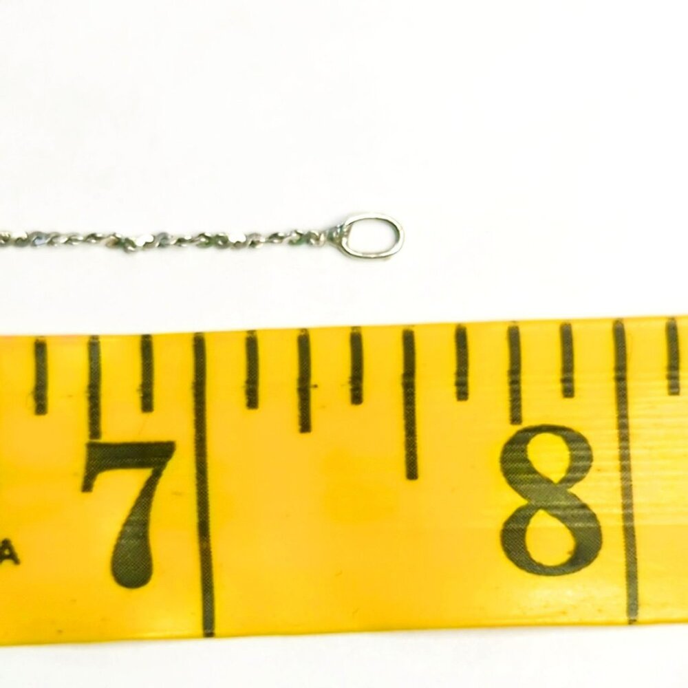 Sterling Silver Italy 925 Delicate Chain Bracelet 7 Inches Long - Picture 5 of 11